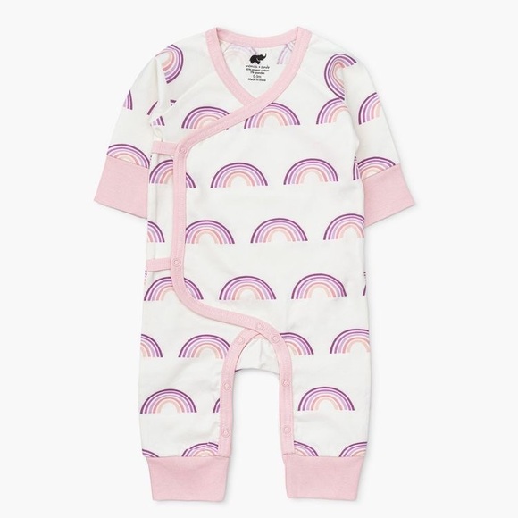 Monica + Andy Rainbow Baby Kimono Romper - Picture 1 of 5